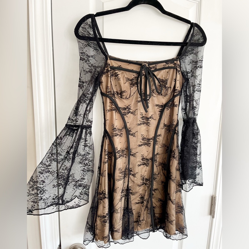 Black Lace Mini Dress